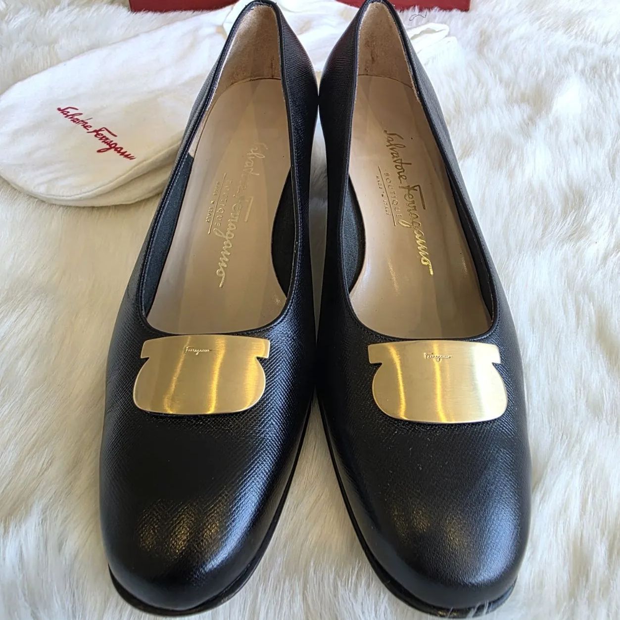 極美品　サルヴァトーレフェラガモ　パンプス　ハイヒール　ガンチーニ金具　レザー Salvatore Ferragamo - 未使用 サルヴァトーレ フェラガモ