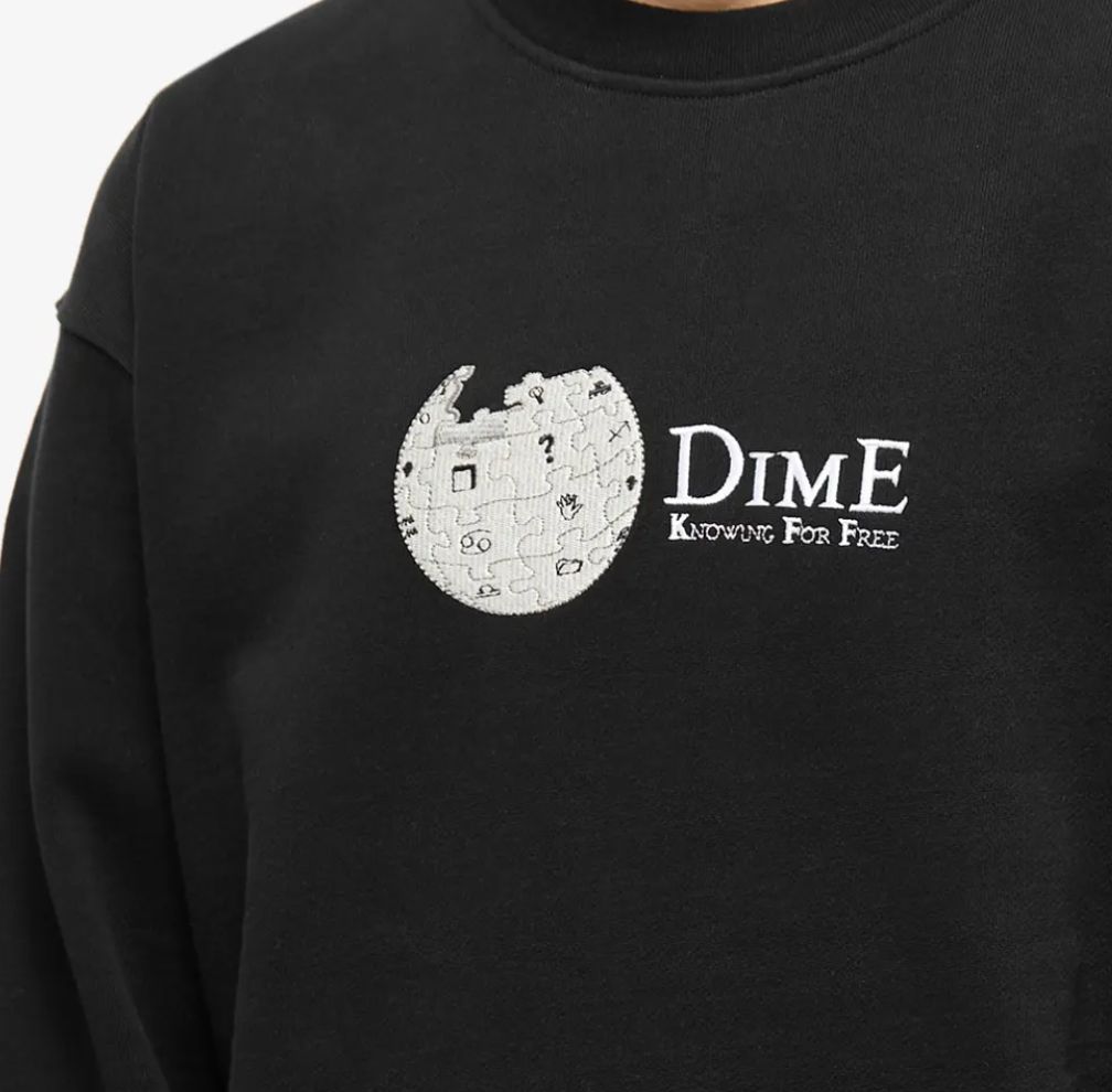 DIME DIMEPEDIA CREW SWEATNavYandCo - スウェット