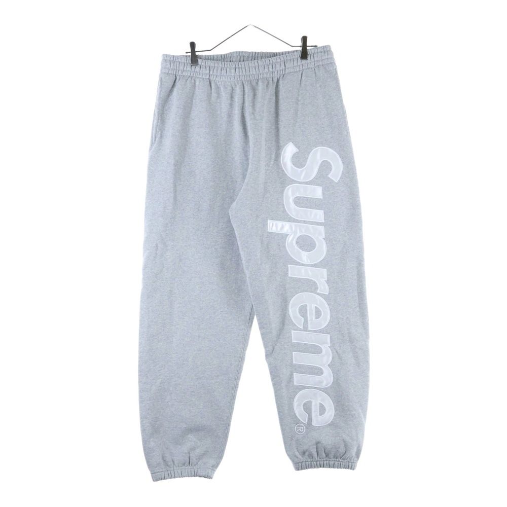 SUPREME シュプリーム 24AW Satin Applique Sweatpant サテンアップリケ スウェット ロング パンツ グレー