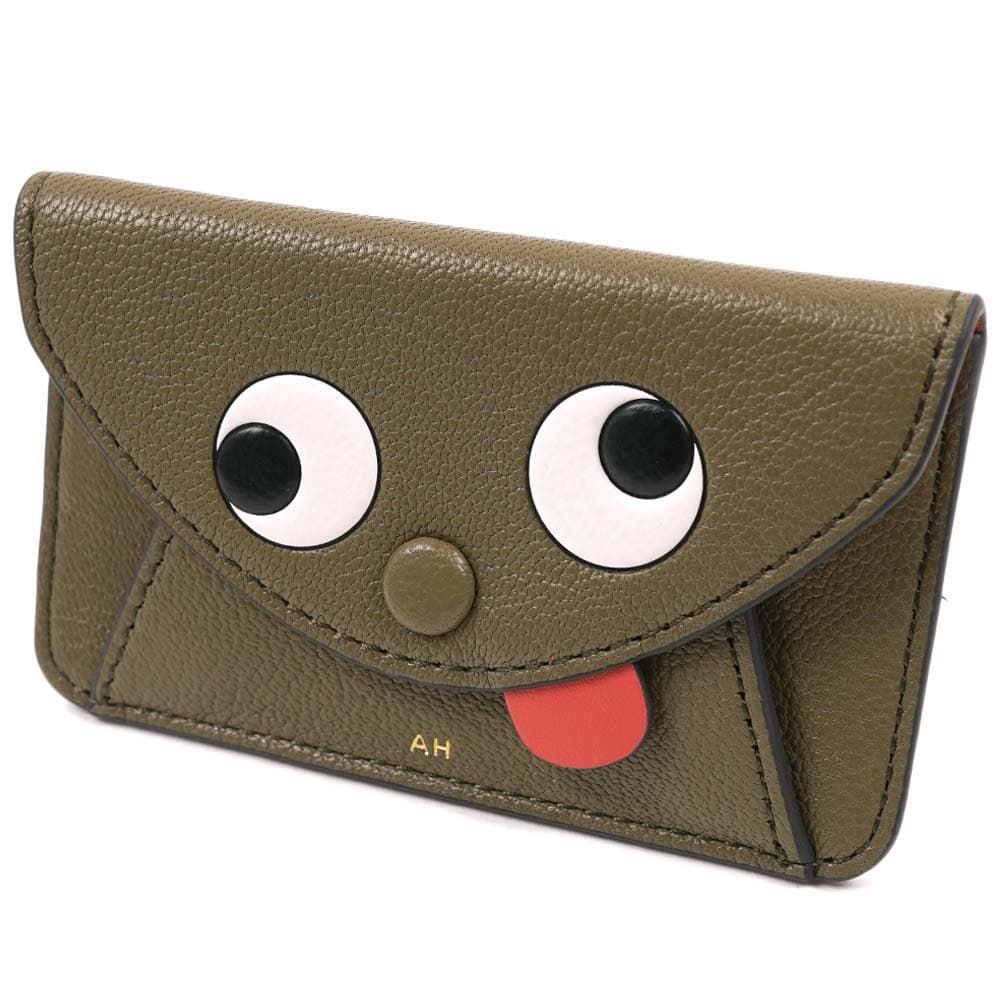 アニヤハインドマーチ カードケース コインケース ザニー ステッカー式 スマホケース用 ANYA HINDMARCH Zany Envelope Purse Sticker Fern Clementine 5050925188081