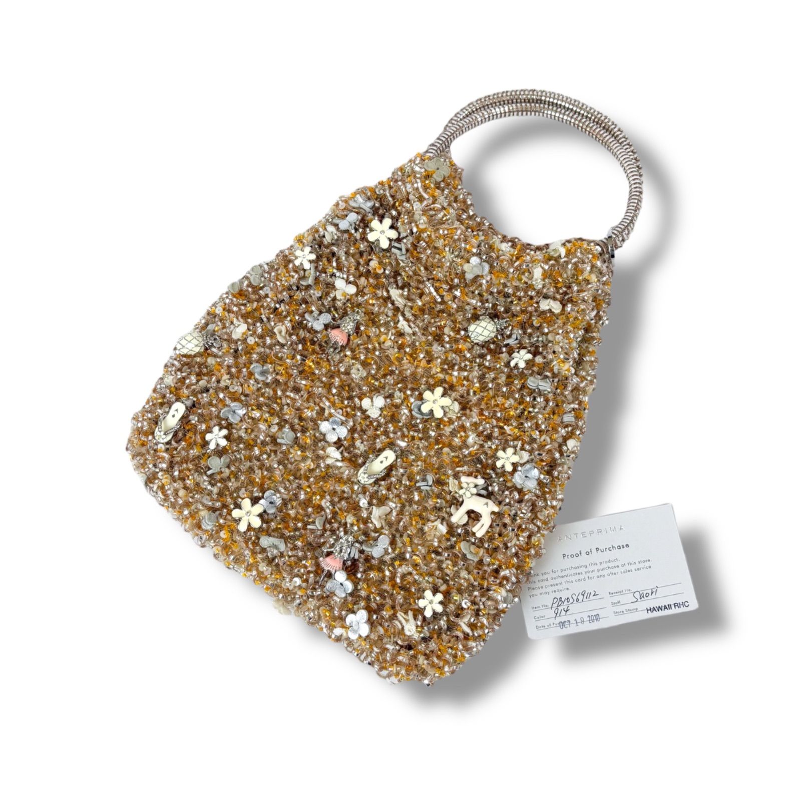 アンテプリマ ANTEPRIMA ハワイ限定 ハンドバッグ スパンコール PVC