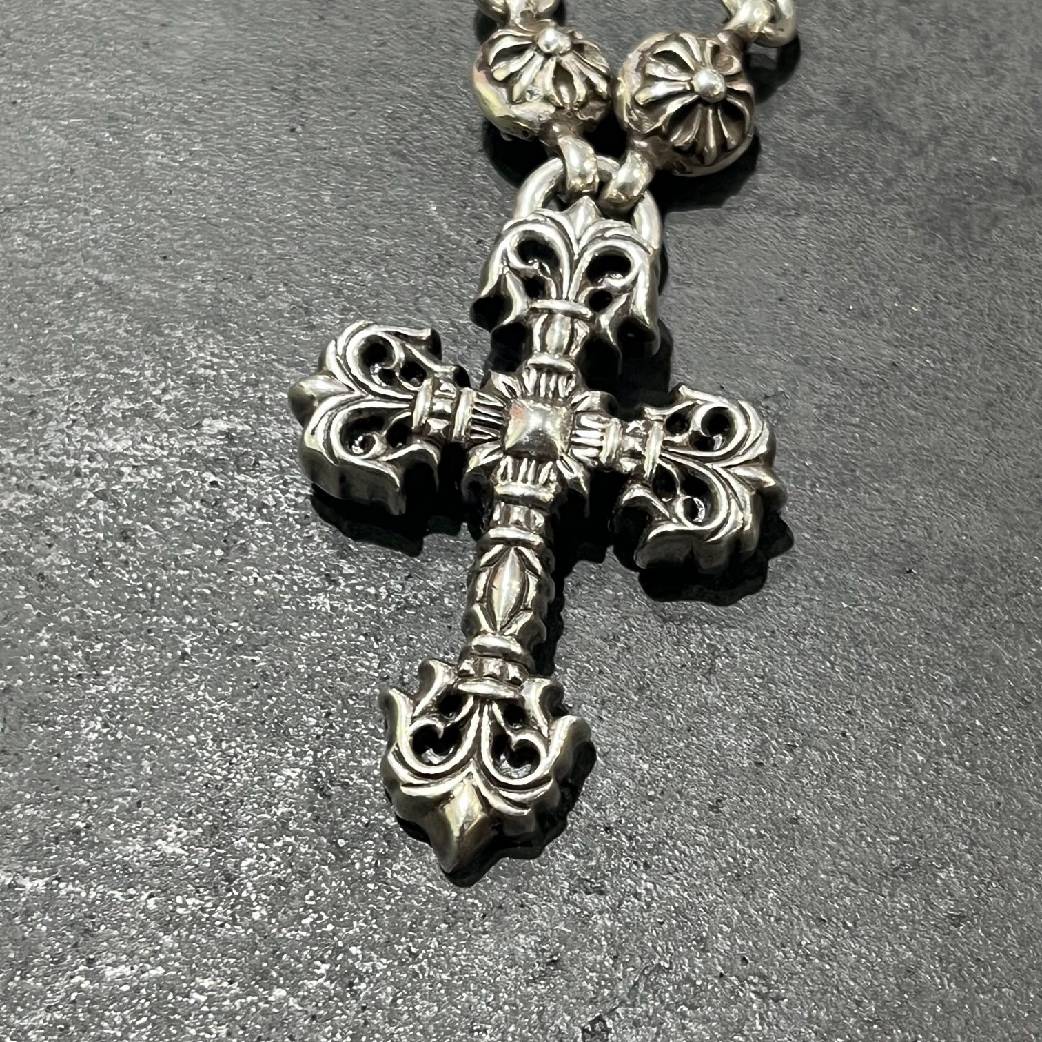 CHROME HEARTS フィリグリークロス クロスボール ネックレス クロム 