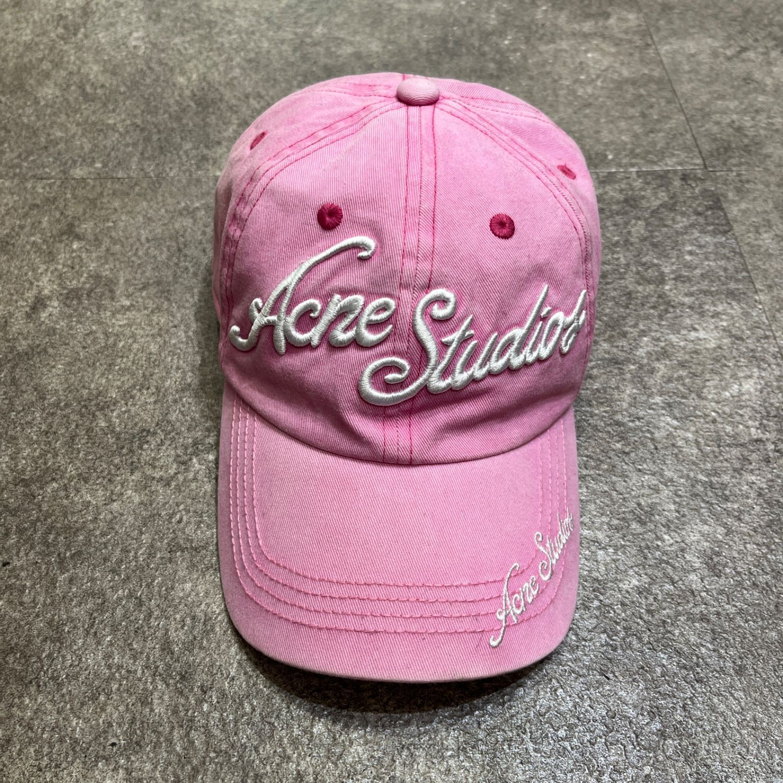 参考上代45100円 Acne Studios 25SS 刺繡ロゴキャップ 帽子 アクネ