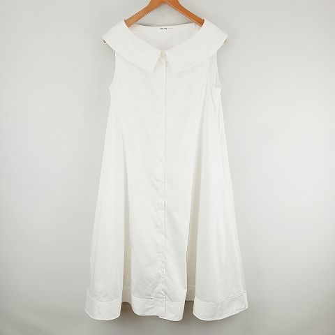 アディアム ADEAM ノースリーブ プレーリー ワンピース 2 白 ホワイト