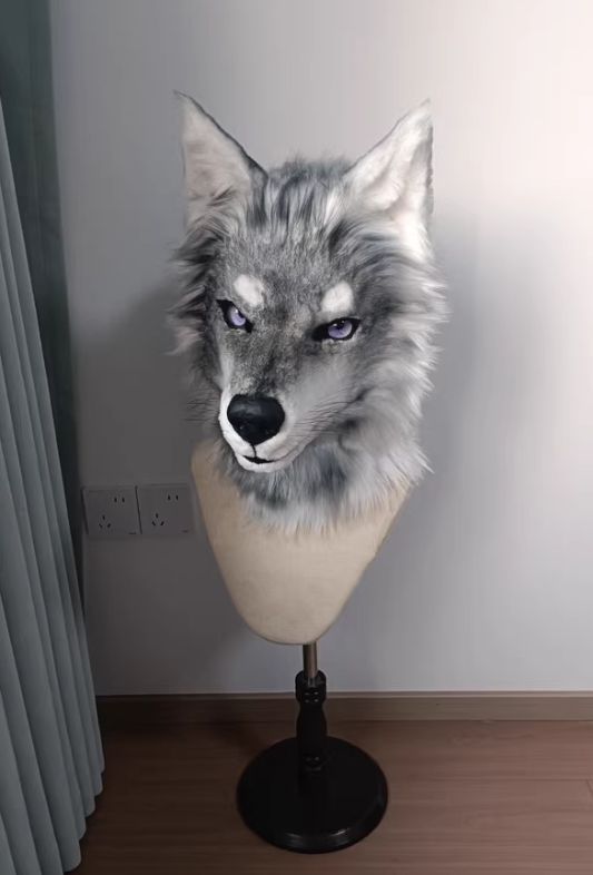 着ぐるみヘッド 狼 NO.120 リアルスタイル 全頭ヘッド ケモノ ファースーツ ぬいぐるみ コスプレ コスチューム kigurumi