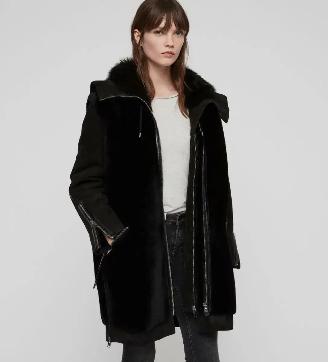 定価21万ALL SAINTS 希少（M）S！ムートンジャケット美品 定価21万ALL SAINTS 希少（M）S！ムートンジャケット美品 定価21万ALL