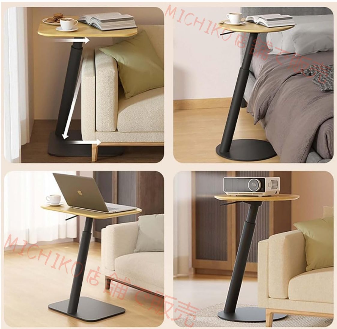 ソファサイドテーブル 75°人間工学空気圧式シットスタンドデスク