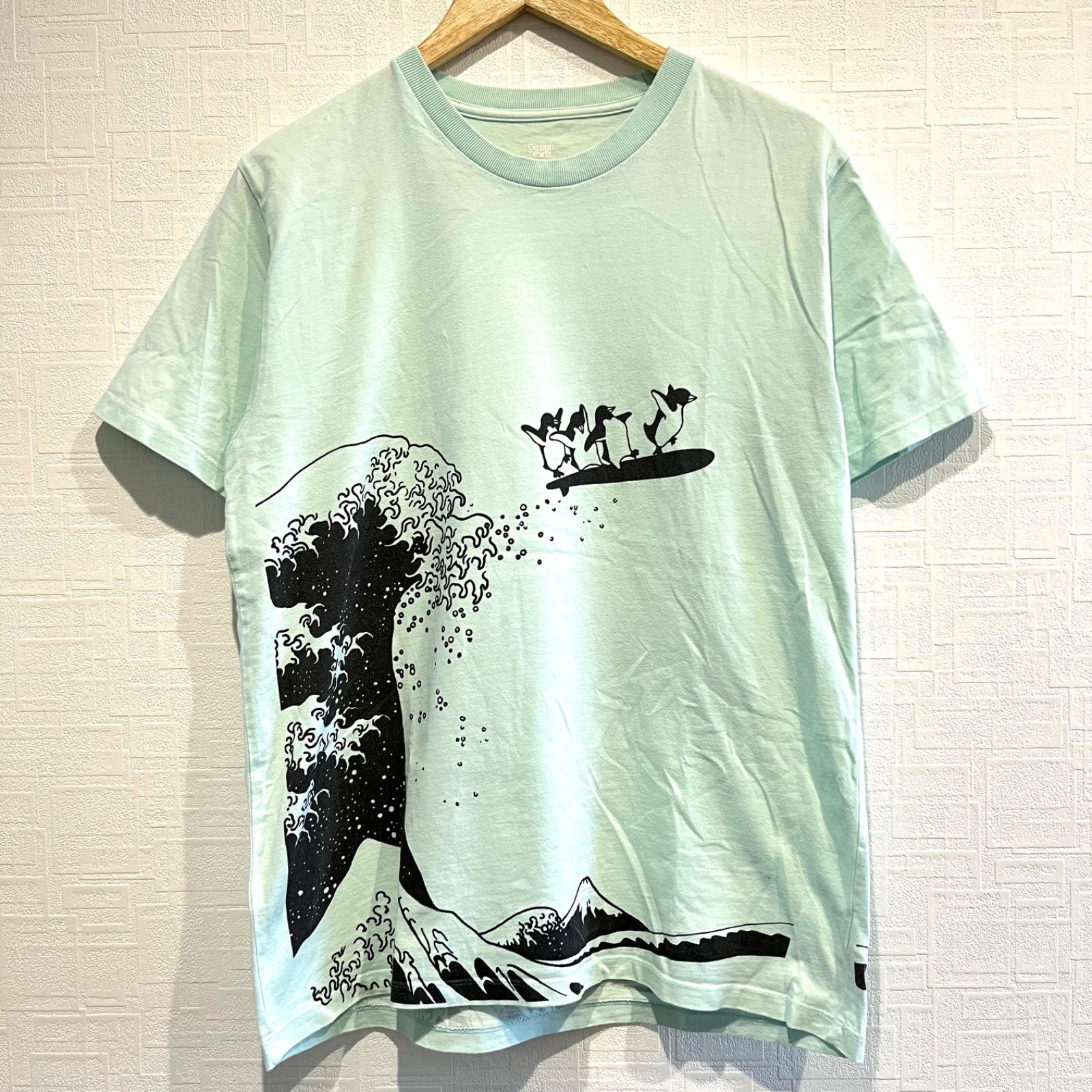 w^)b Design Tshirts Store graniph 北斎 ペンギン デザイン