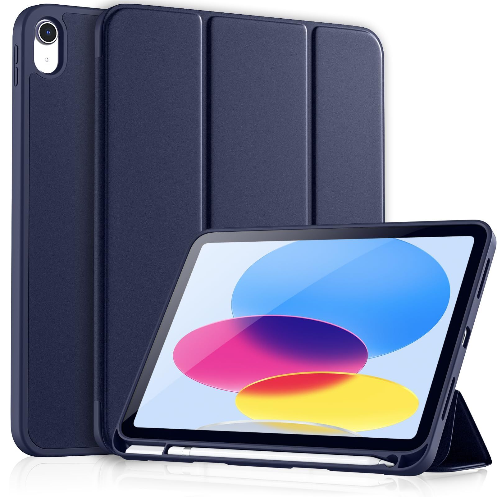 【人気商品】ペンシル収納ホルダー付き ipad ipad 第10世代 カバー 三つ折りスタンド 軽薄 ケース 軽量 オートスリープ機能対応 ケース ipad 10.9インチipad 第10世代 ケース 2022モデル 第10世代専用