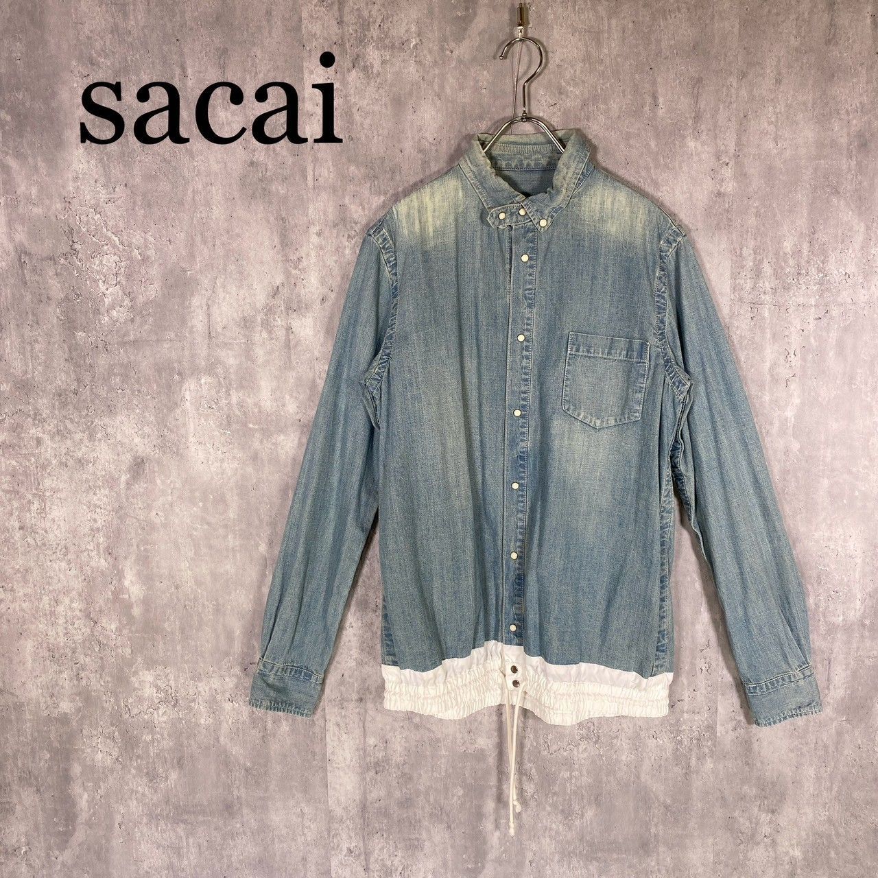 sacai サカイ 2 デニム切り替えシャツ