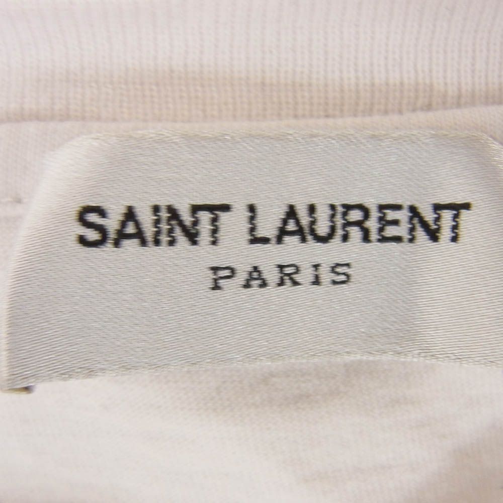 サンローラン Tシャツ リバースロゴ 663278 コットン 白 XS SAINT LAURENT サンローラン 663278 Y376HE REVERSE LOGO T