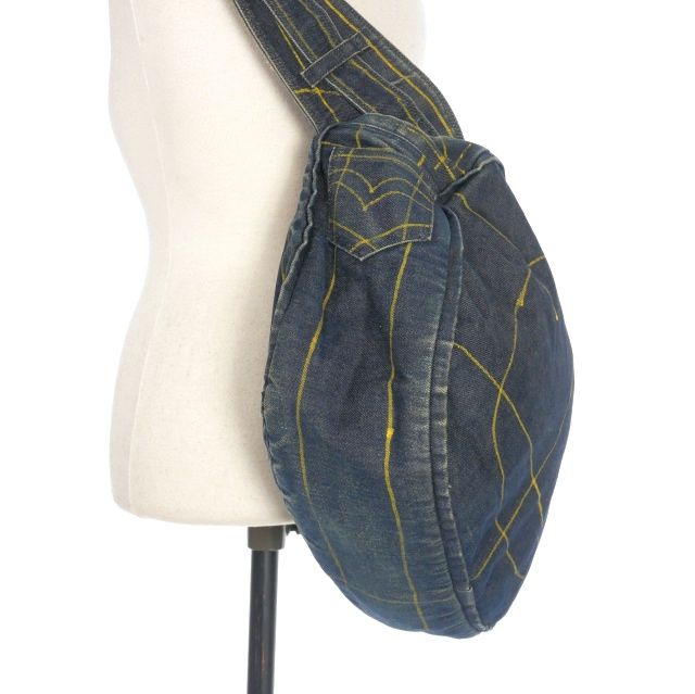 ネメス Nemeth 00’ アーカイブ ペイント デニムショルダーバッグ 鞄 インディゴ ショルダーバッグ バッグ メンズ