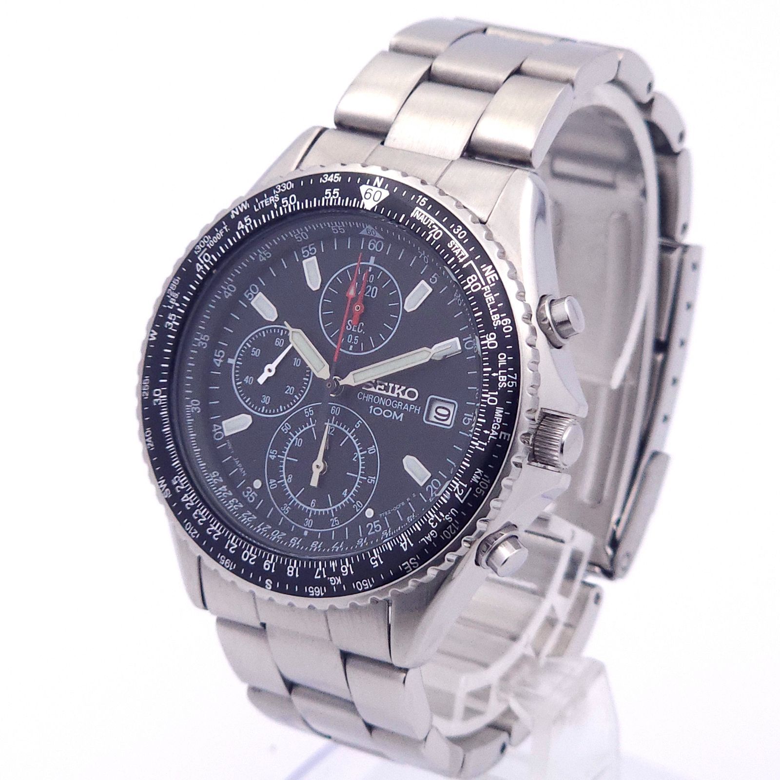 SEIKO セイコー クロノグラフ 7T92-0CF0 QZ 動作品 - メルカリ