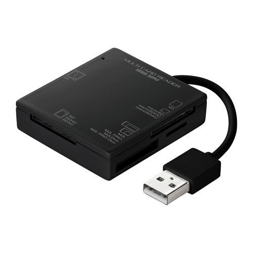 5個セット サンワサプライ USB2.0 カードリーダー 4スロット ブラック ADR-ML15BKNX5