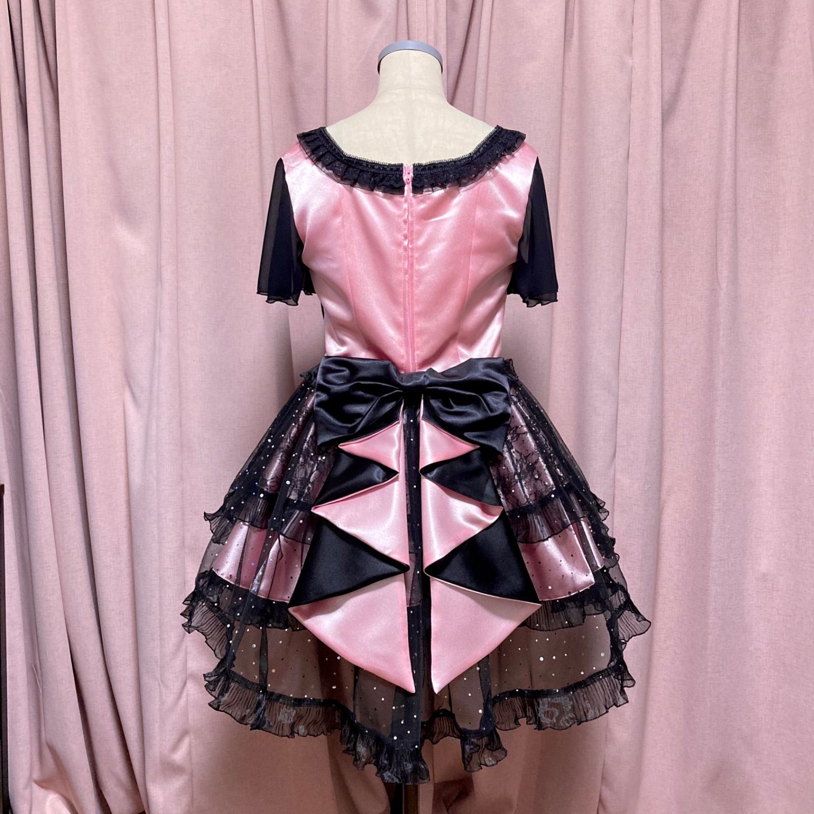 ピンク×黒　オリジナルアイドル衣装　ハンドメイド
