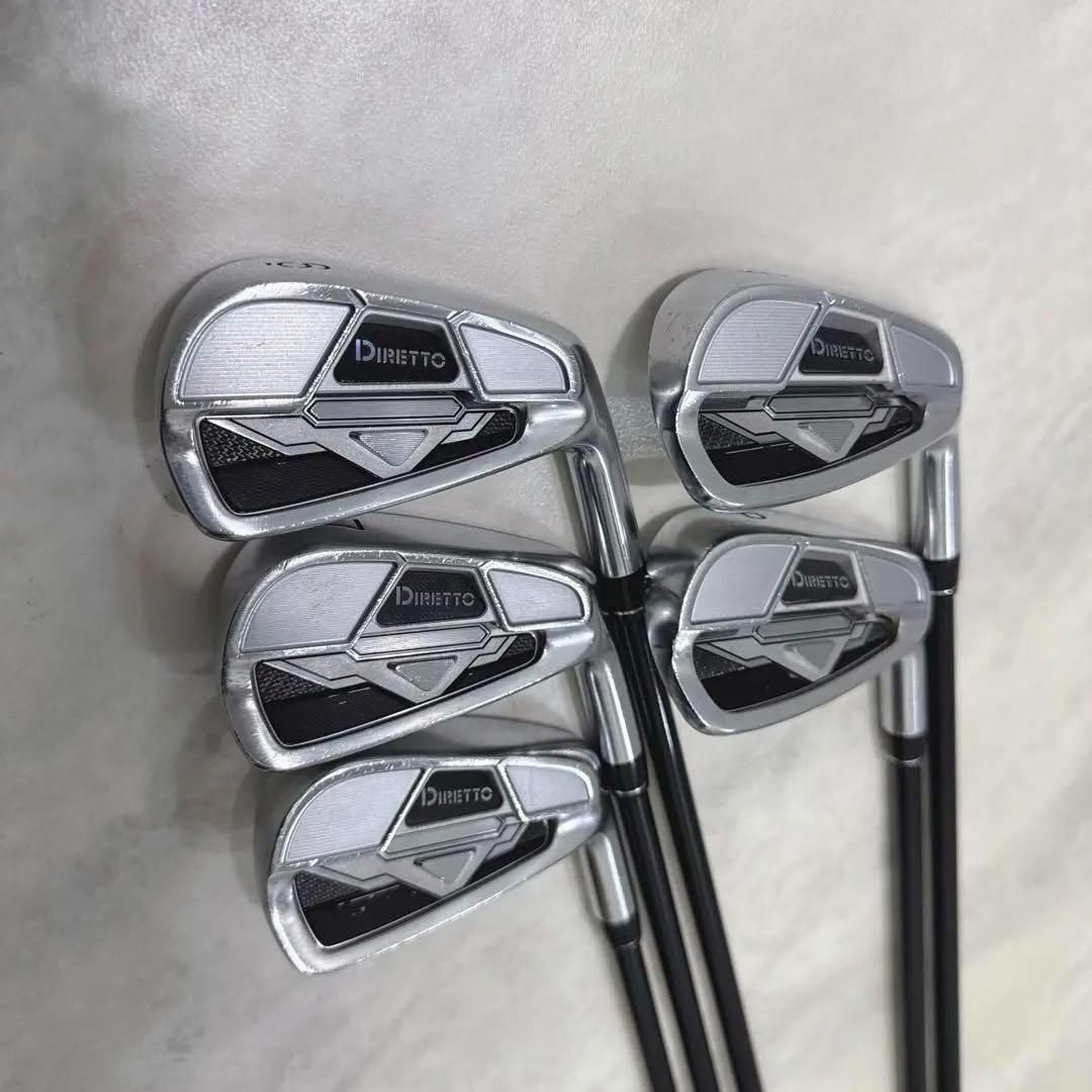 激レア DIRETTO 超激飛び系 アイアン5本セット カーボン硬さS 右 激レア DIRETTO 超激飛び系 アイアン5本セット カーボン硬さS 右