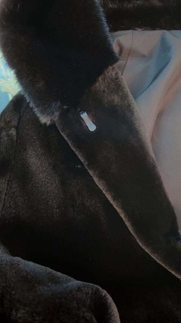 上質シェアードミンクコート黒ミンクファーコート毛皮