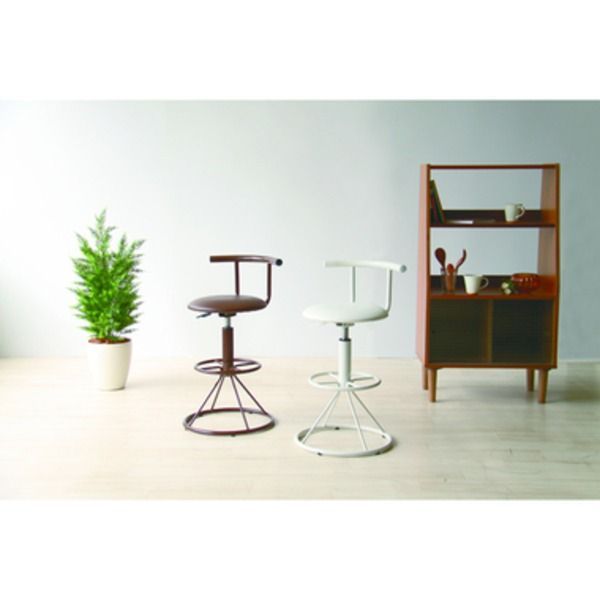 スチール|合皮 背もたれ付き