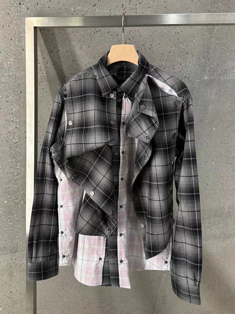 Y/PROJECT SNAP OFF FLANNEL SHIRT