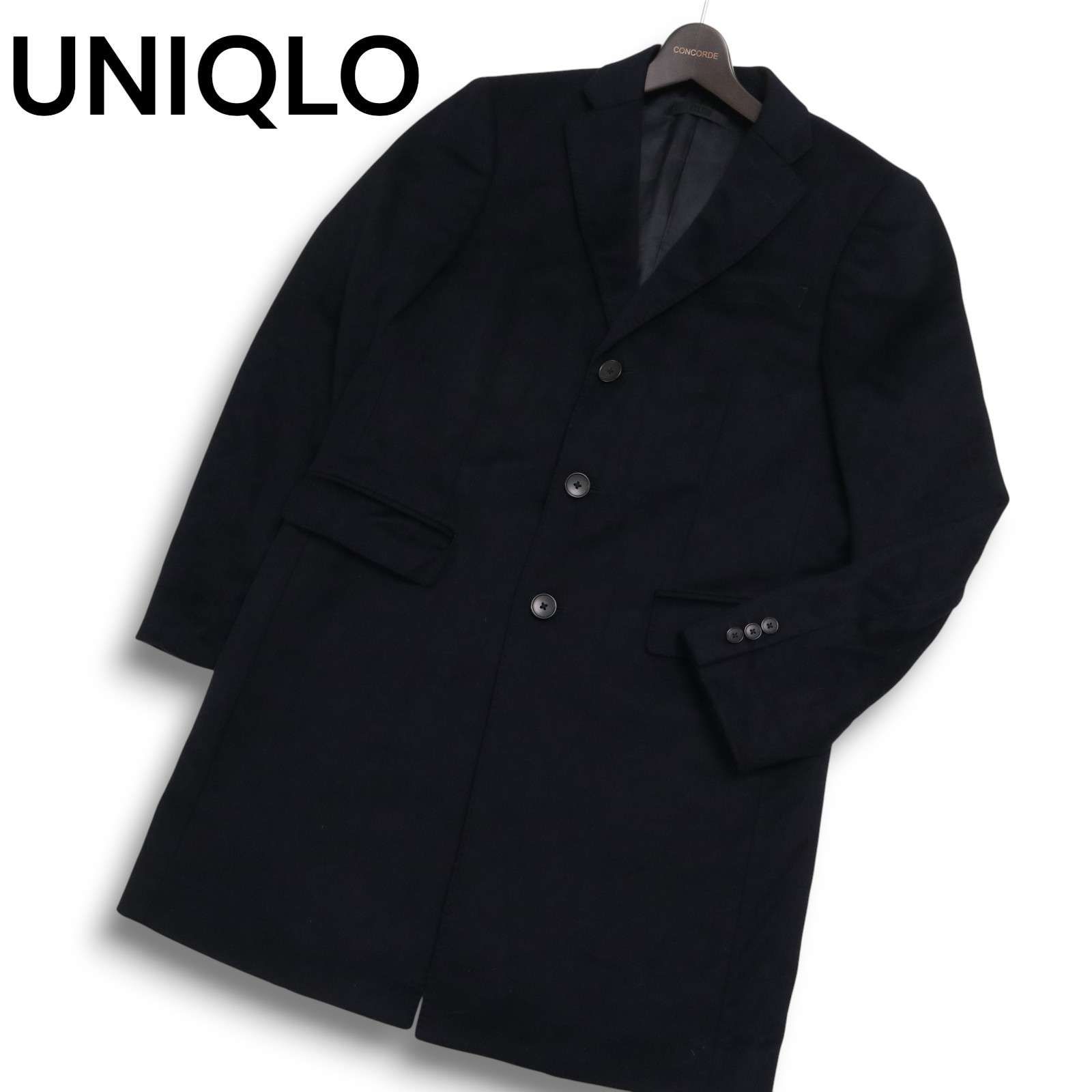 【未使用】ウールカシミヤ チェスターコート ネイビー ユニクロ ユニクロ公式 | ウールカシミヤチェスターコート