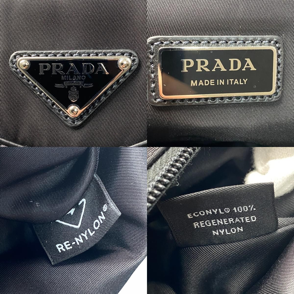新品同様 定価36万 プラダ PRADA Re-Nylon x レザー ショルダーバッグ