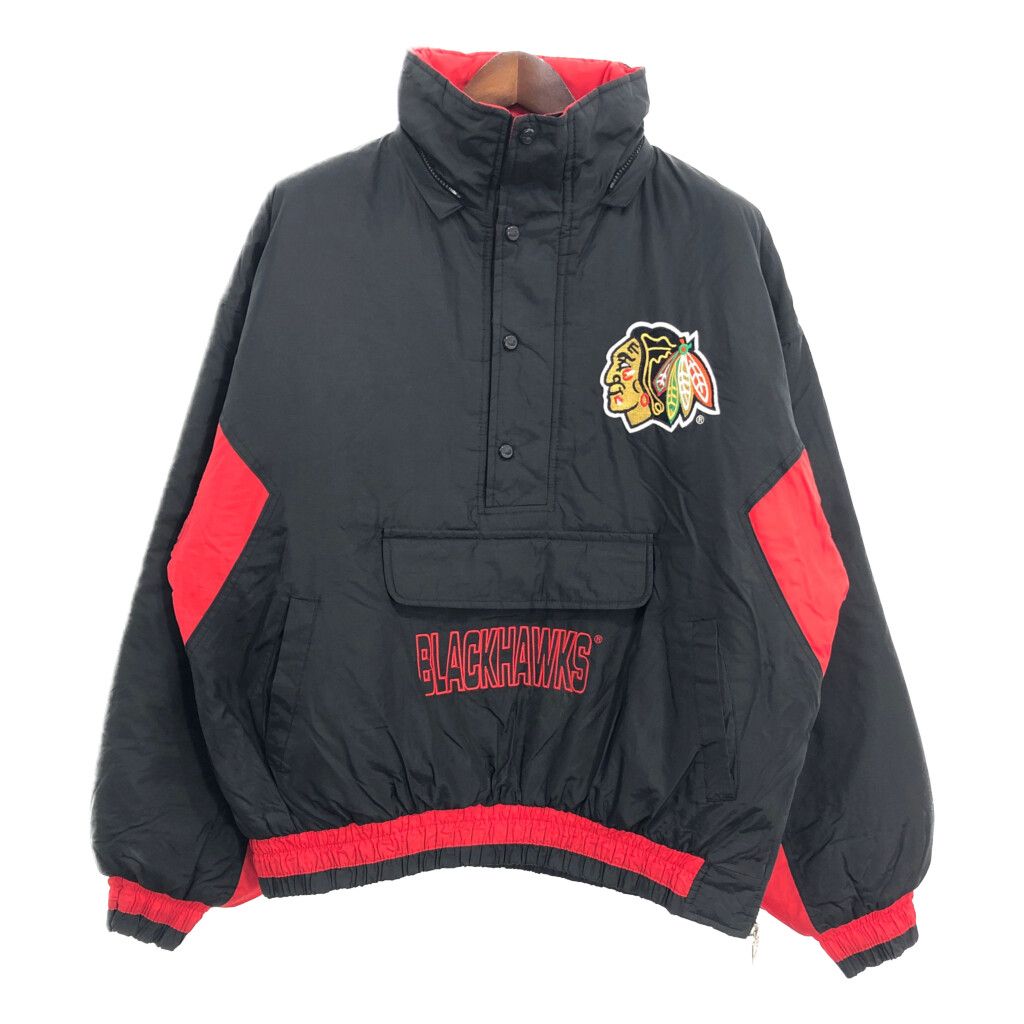 STARTER NHL シカゴ・ブラックホークス 中綿ナイロンジャケット アイス