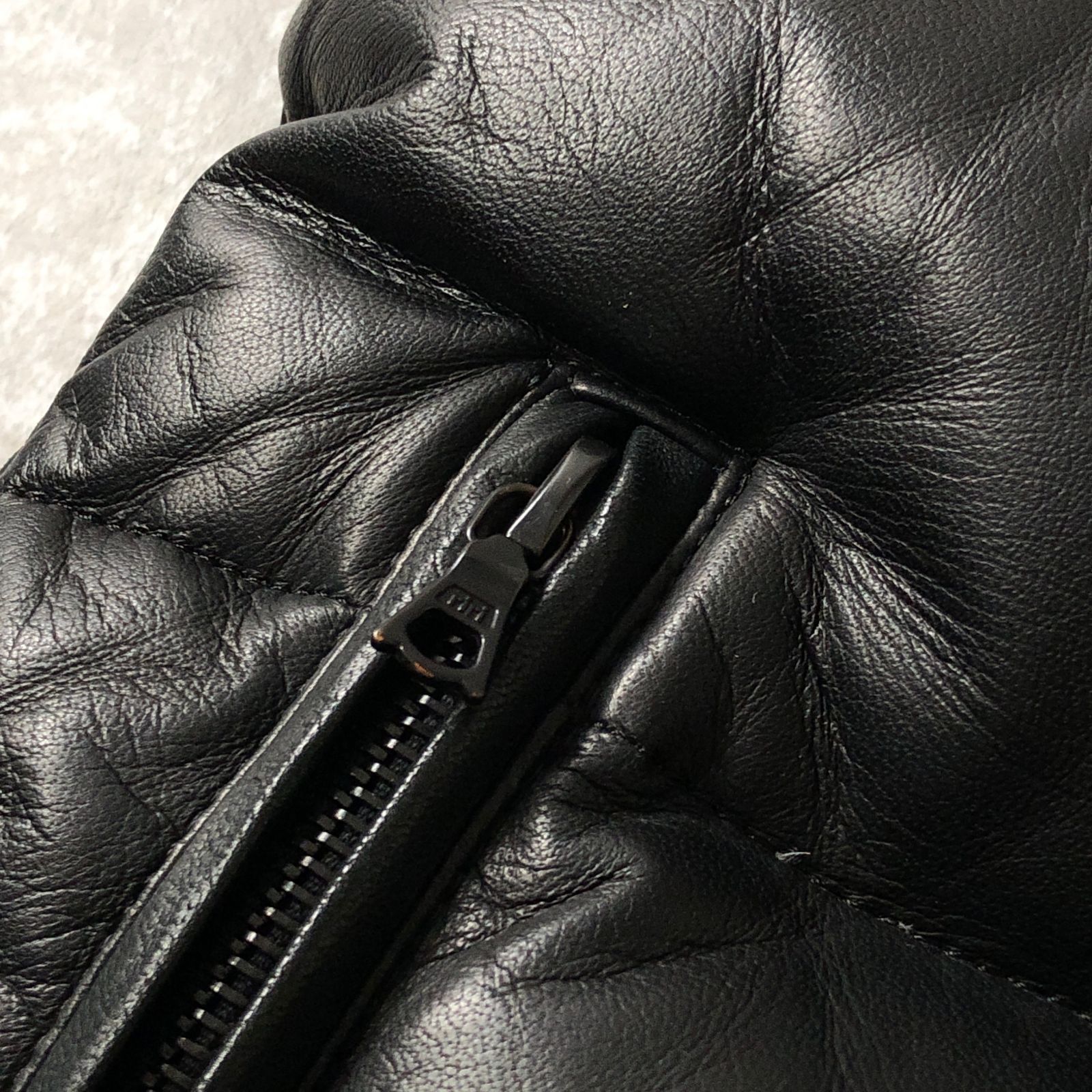 wjk ラムレザー　ダウンベスト 定価9万 wjk ラムレザー ダウン ベスト ram nappa drum dyed
