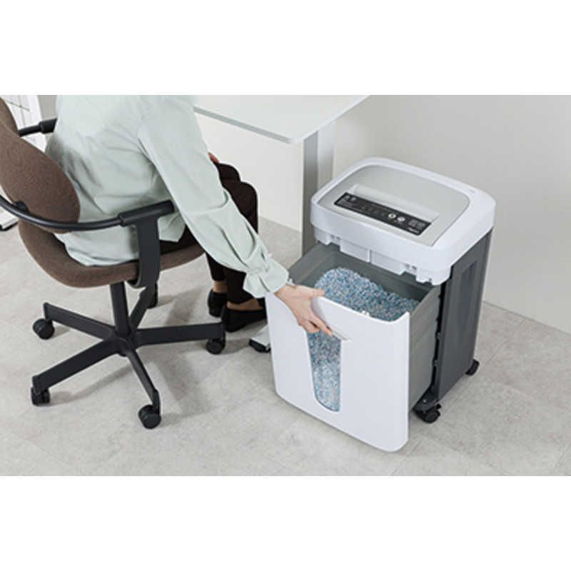 A4用紙約1300枚収納30Lダストボックス搭載 業務用に最適なマイクロカットシュレッダー