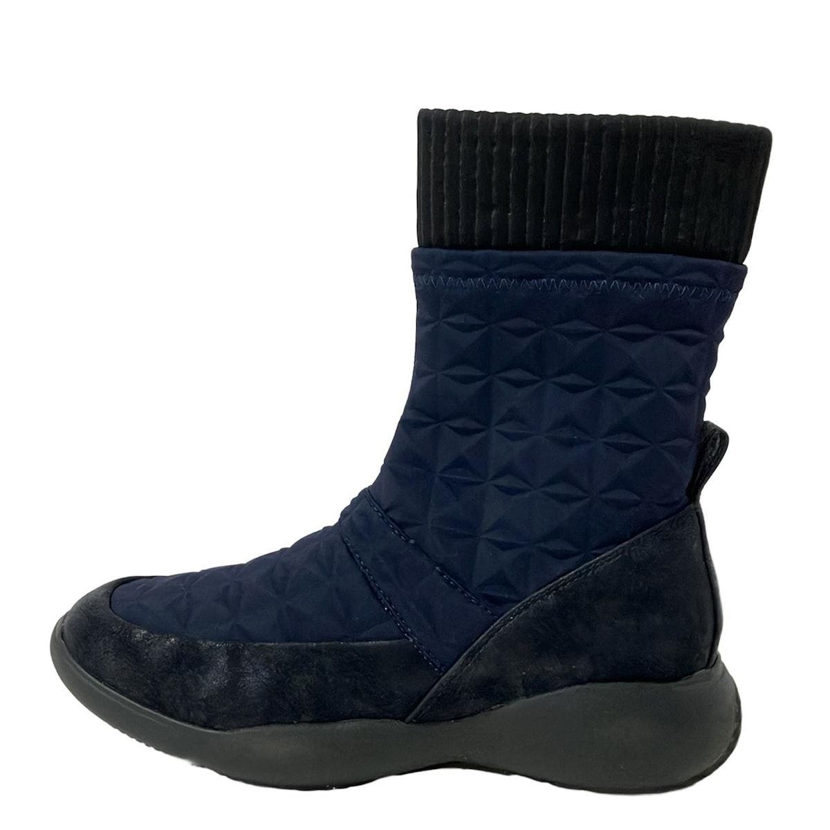 fitfit フィットフィット ショートブーツ 23.5 レディース - ネイビー×黒