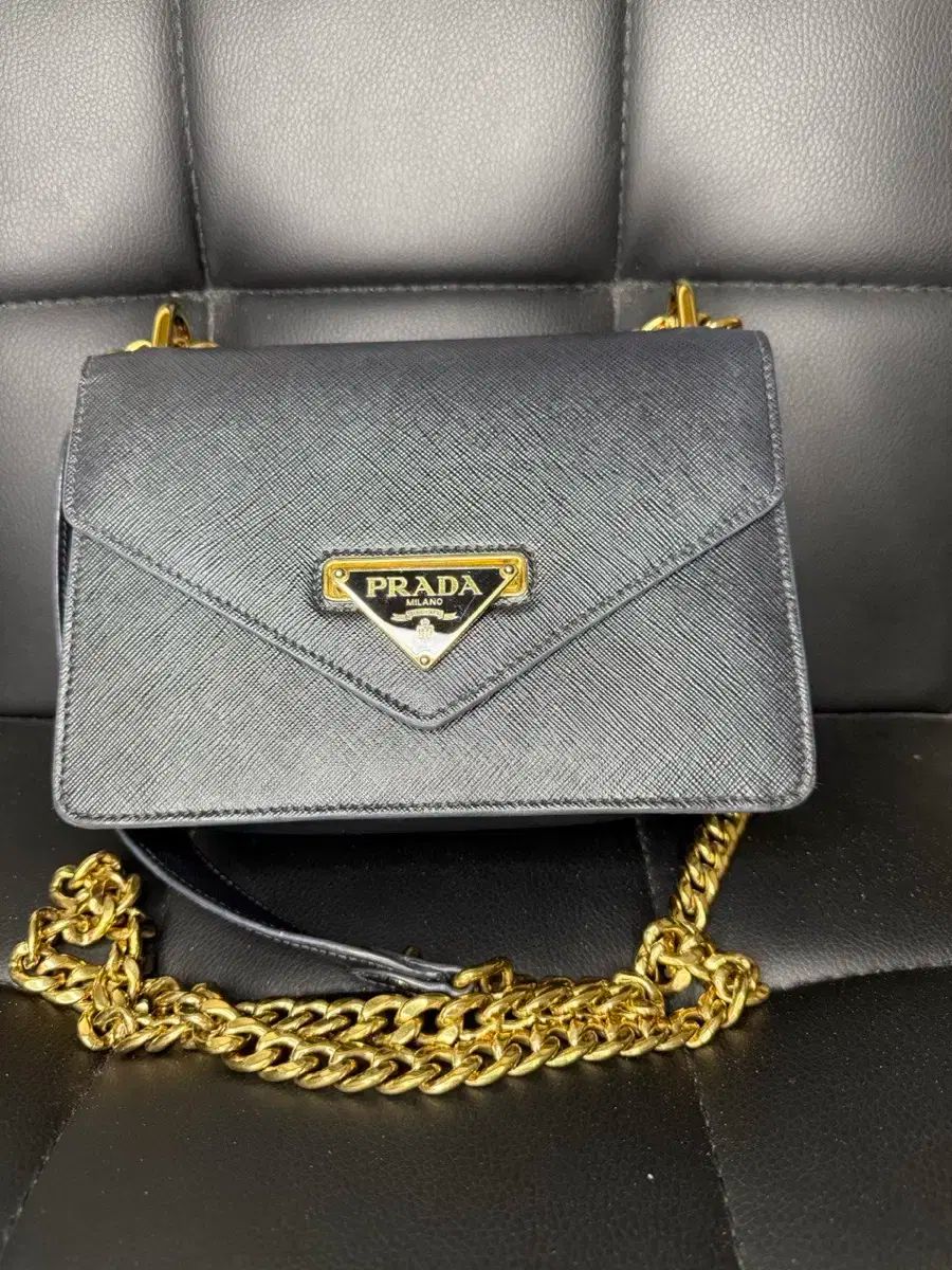 PRADA プラダ サフィアーノ エンベロープ チェーンバッグ