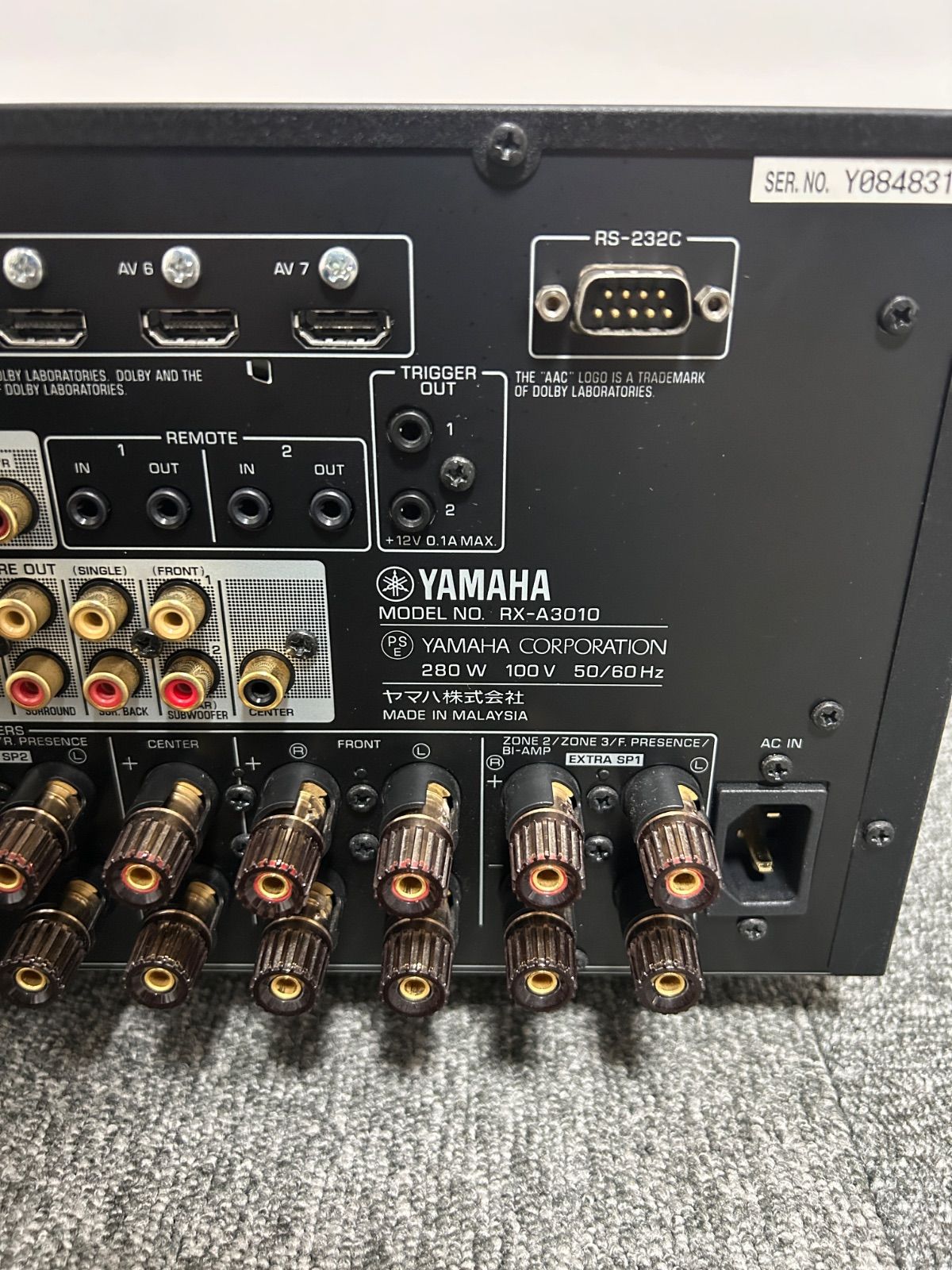 YAMAHA ヤマハ AVレシーバー AVENTAGE RX-A3010(B) ブラック RX