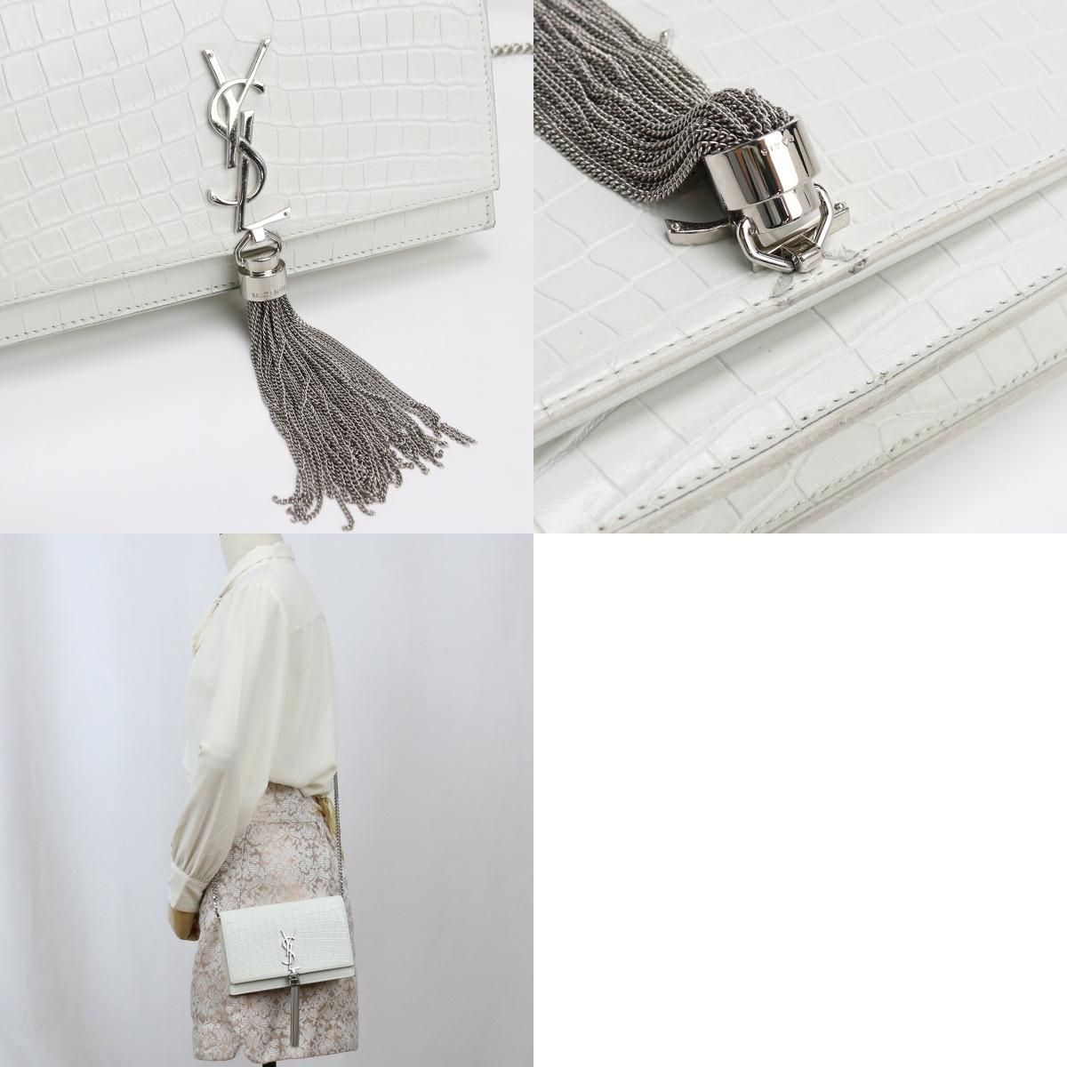 SAINT LAURENT サンローラン タッセル付チェーンウォレット ケイト