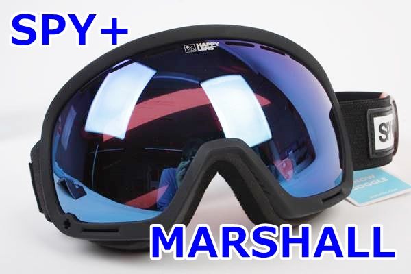 SPY MARSHALL ブラック色フレーム レッド系レンズ スノーゴーグル フレキシブルフレーム スパイ R2310-071