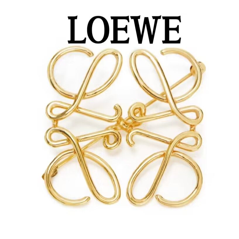 LOEWE ロエベブローチゴールド糸 - メルカリ