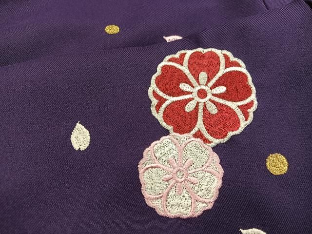 平和屋着物○女性 行灯袴 刺繍 舞花文 金糸 卒業式 洗える着物 AAAX5850cs