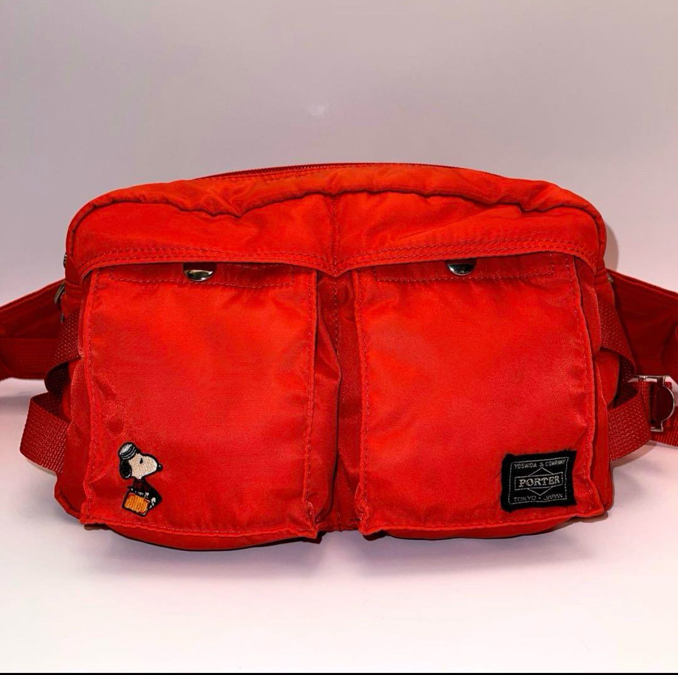 希少 美品✨PORTER×peanuts スヌーピー ミニボストンバッグ レッド 希少 美品✨PORTER×peanuts スヌーピー ミニボストンバッグ レッド