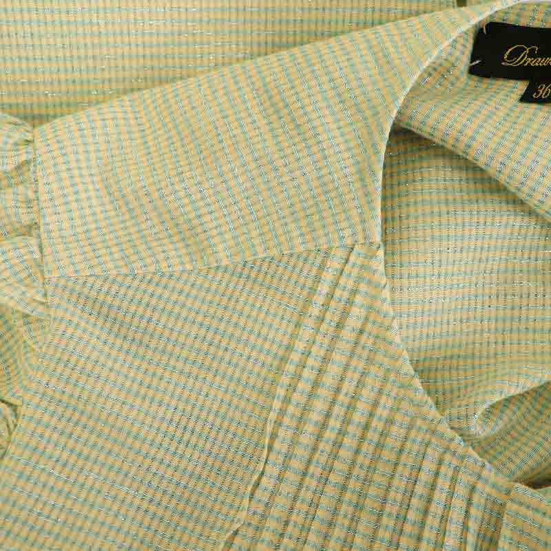 ドゥロワー Drawer 25年 RESORT1 ラメチェックブラウス 長袖 ノー 