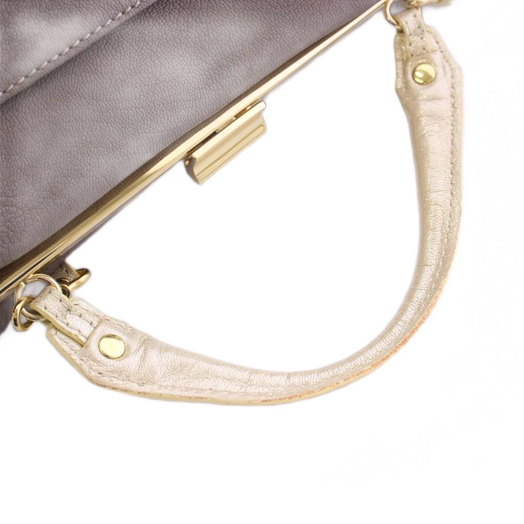 【美品】POTIOR ベージュ レザー ハンドバッグ POTIOR ライトベージュ 2way ハンドバッグ - メルカリ