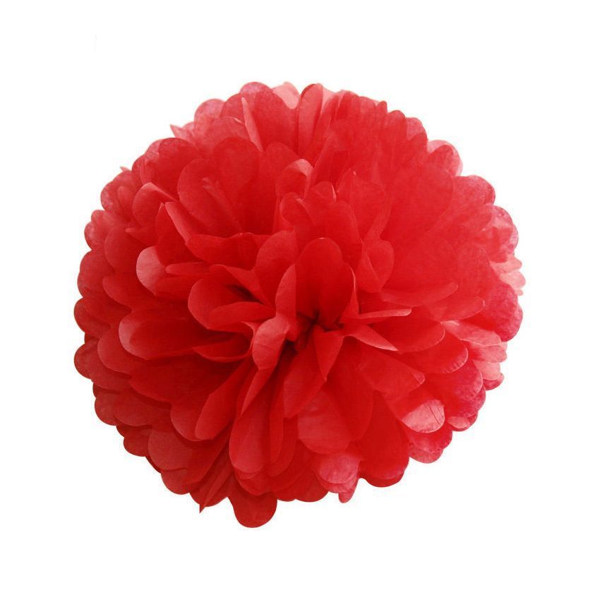 ペーパーフラワー 35cm 5個セット (レッド)