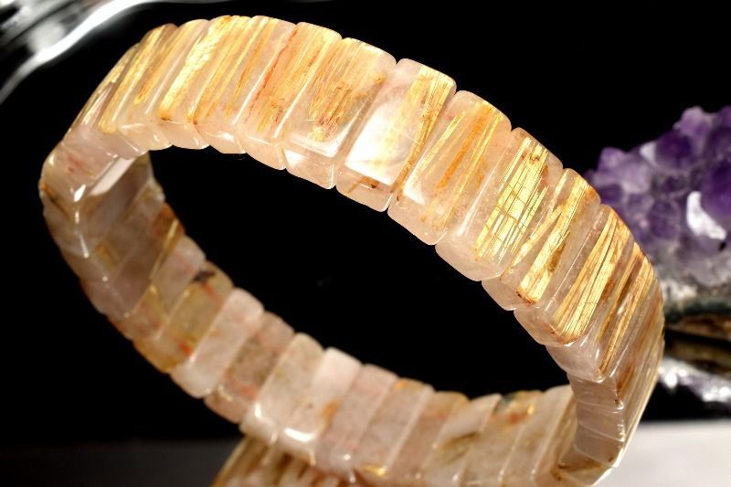 ドラゴン　バングル　金運　ルチル 楽天市場】ルチル バングルの通販