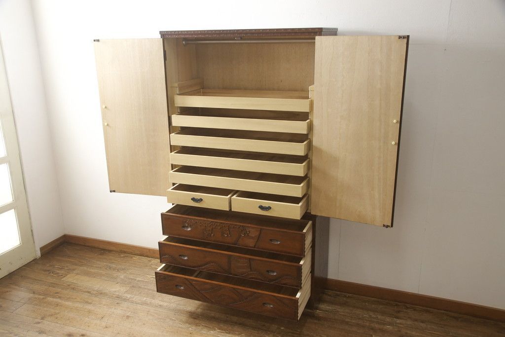 軽井沢彫り 重ねタンス 内部桐材 R-059544 - メルカリ