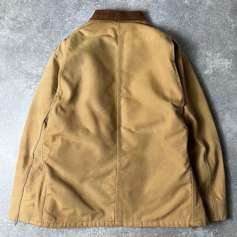 90s Carhartt 中綿 キルティング ライナー ダック カバーオール