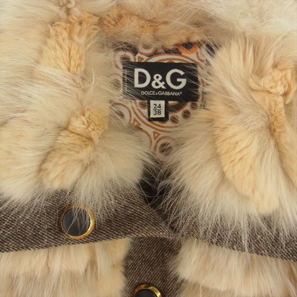 DOLCE&GABBANA ドルチェアンドガッバーナ ファー切替 カーディガン  