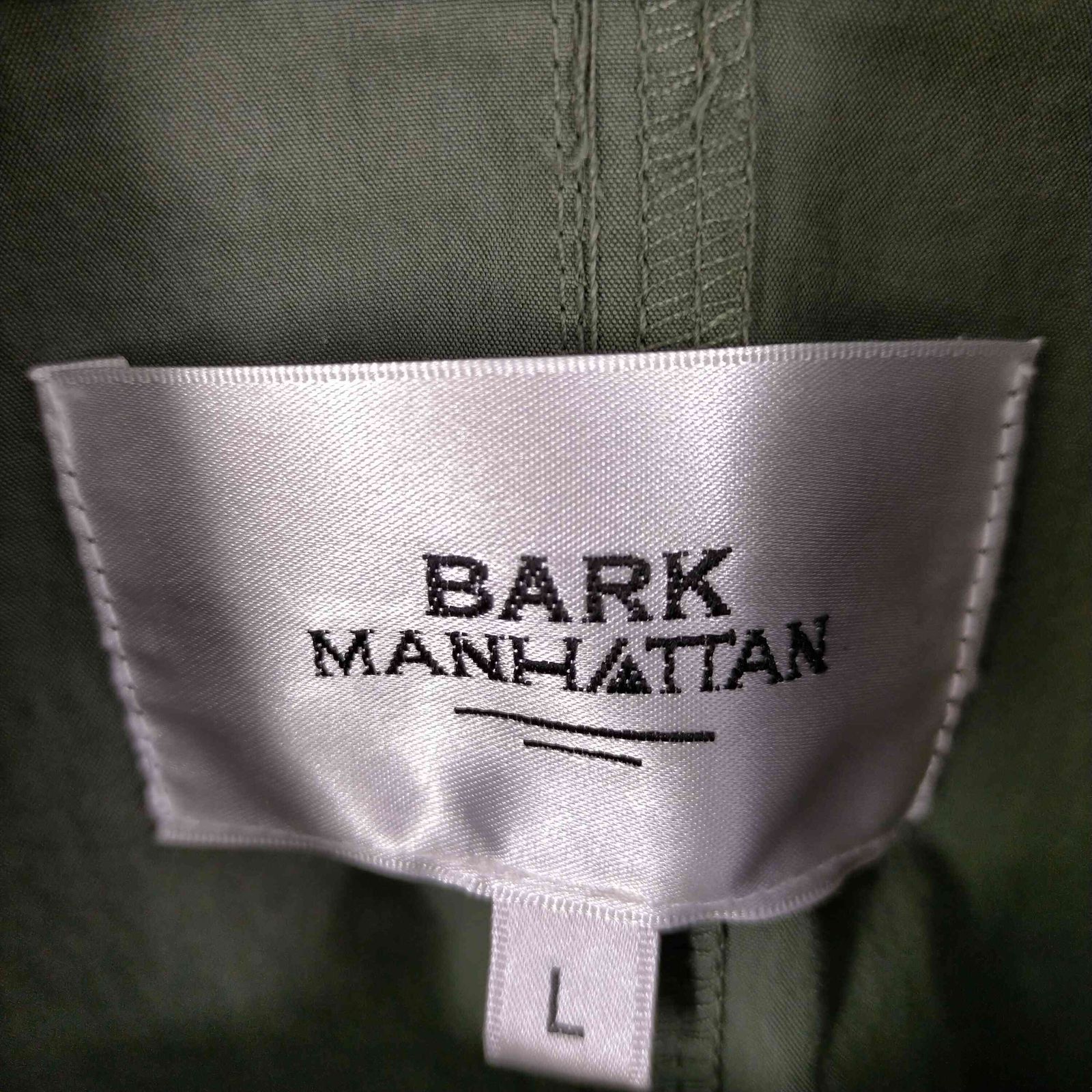 バーク マンハッタン BARK MANHATTAN ビッグシルエット コットンナイロン M-65 スタンドネックロングモッズコート メンズ JPN：L 