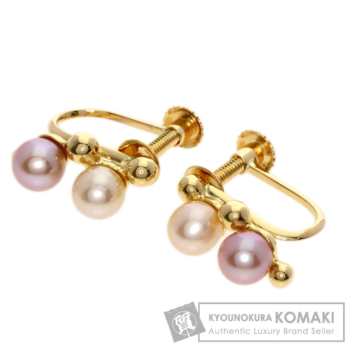 MIKIMOTO ミキモト パール 真珠 イヤリング K18YG レディース