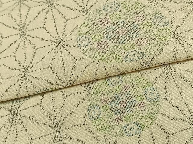 平和屋着物▽本塩沢　単衣　散らし文　正絹　逸品　AABB2368fy 楽天市場】平和屋着物▽本塩沢 単衣 幾何学花文 正絹 逸品 AABB2403fy