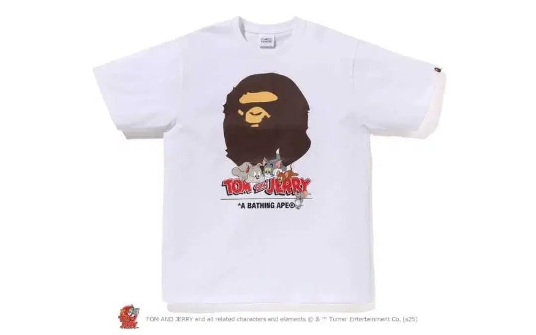 A BATHING APE アベイシングエイプ L トムと ジェリー 85 周年 ヘッド 半袖Tシャツ