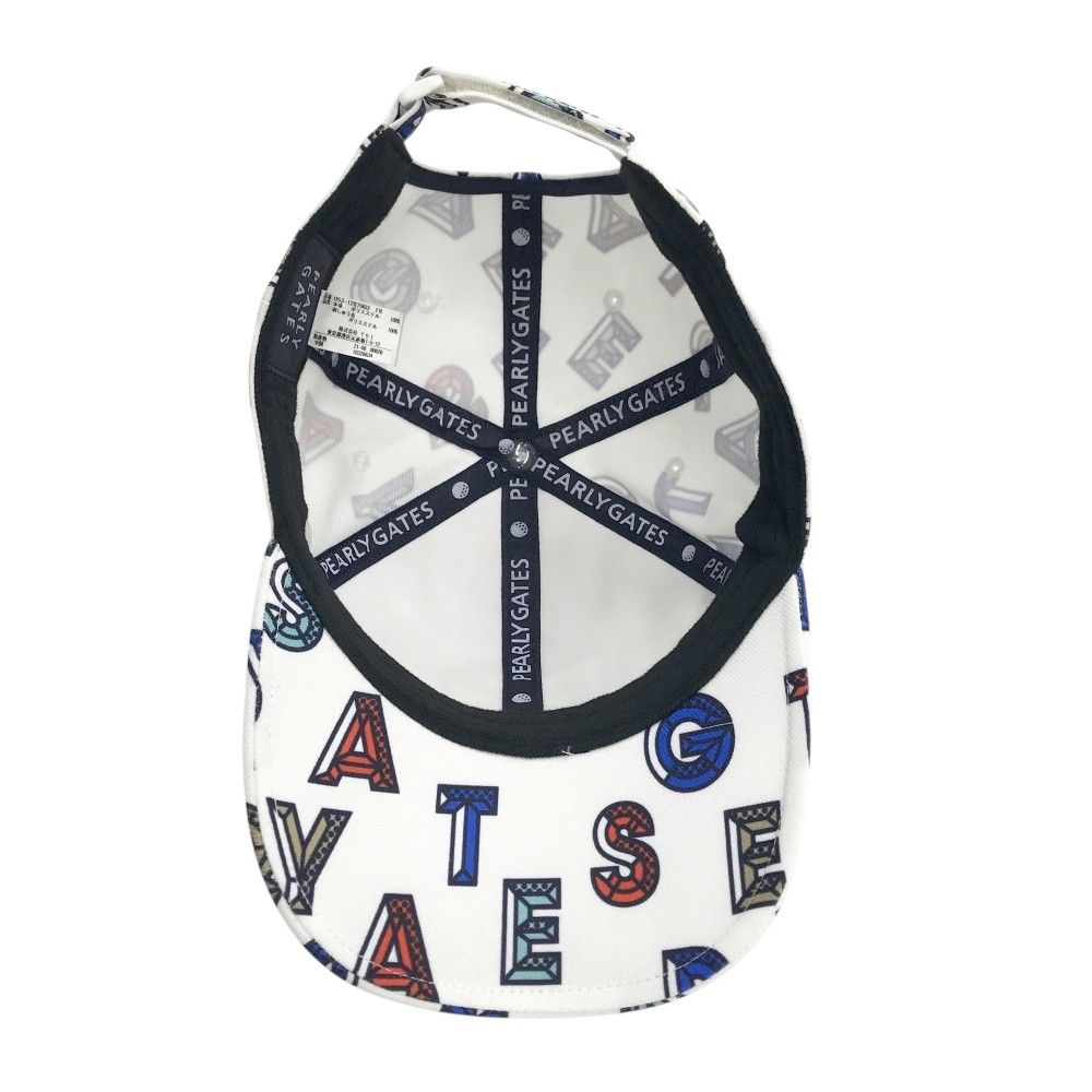 PEARLY GATES パーリーゲイツ キャップ ロゴ柄 ホワイト系 FR