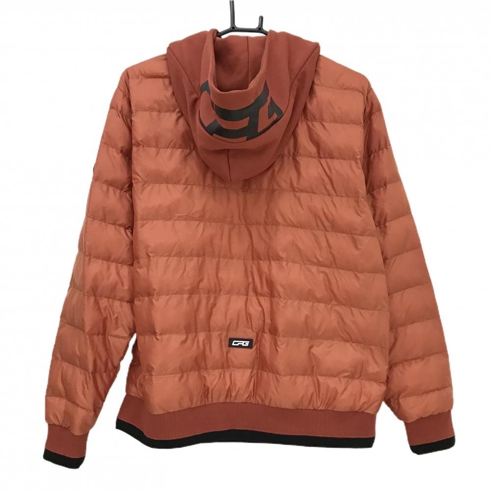 CPG フード付中綿ブルゾン ブラウン系×黒 一部中綿 ハーフジップ メンズ 3 L ゴルフウェア CPG