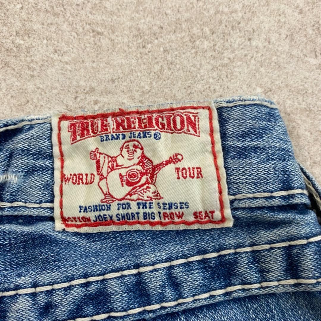 True Religion 00s USA製 W24 y2k デニムハーフパンツ